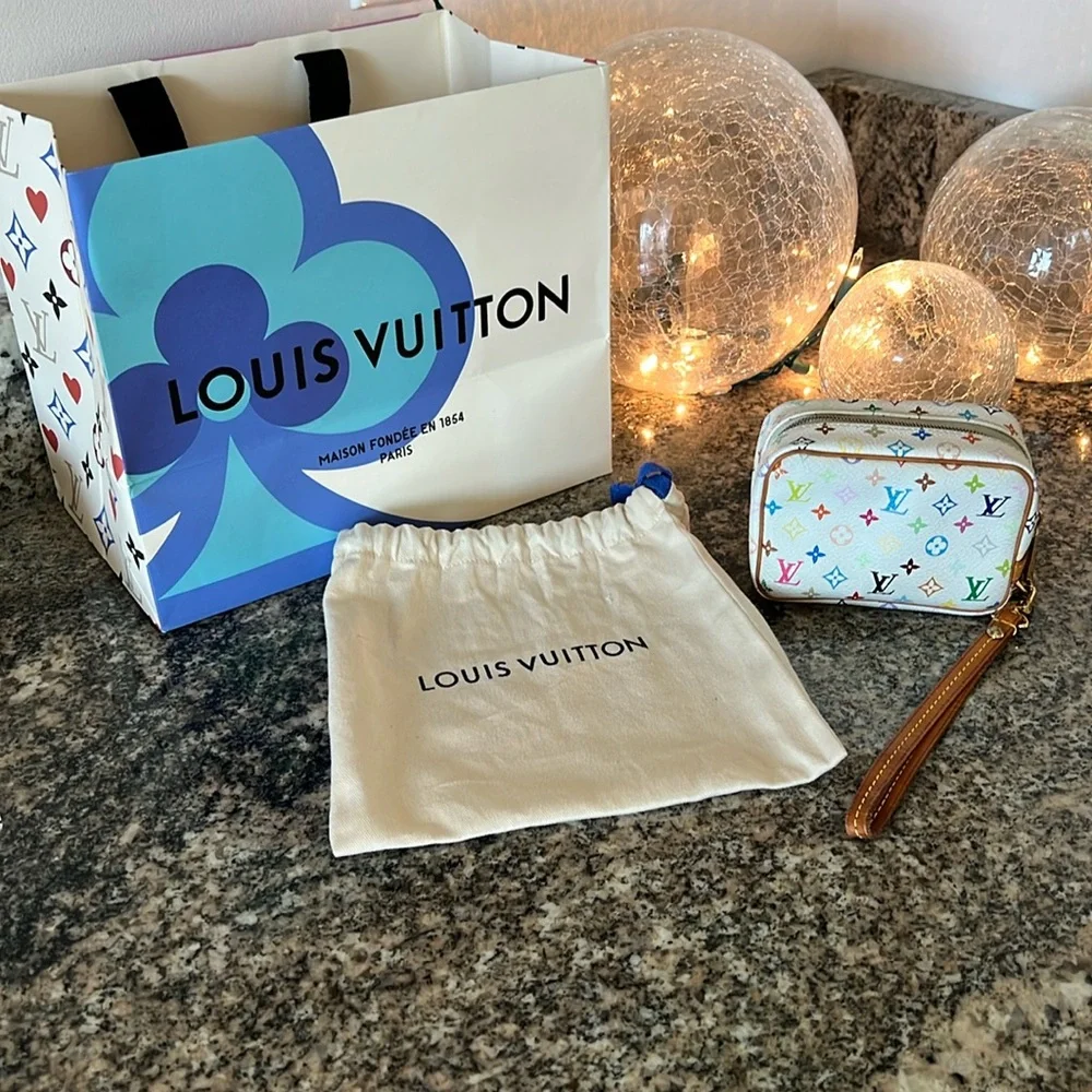 Louis Vuitton x Takashi Monogram Multicolor Wapity Pouch Wristlet